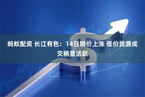 蚂蚁配资 长江有色：14日铜价上涨 低价货源成交稍显活跃